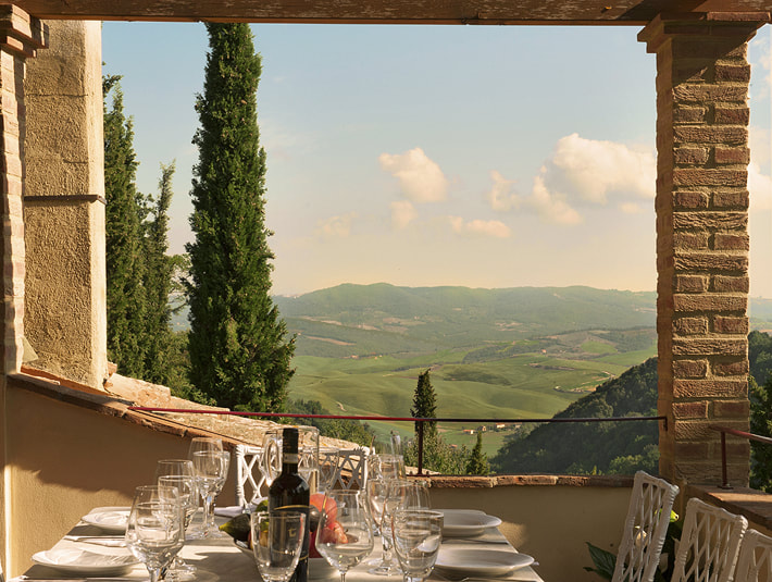 Dining in Volterra, Italy