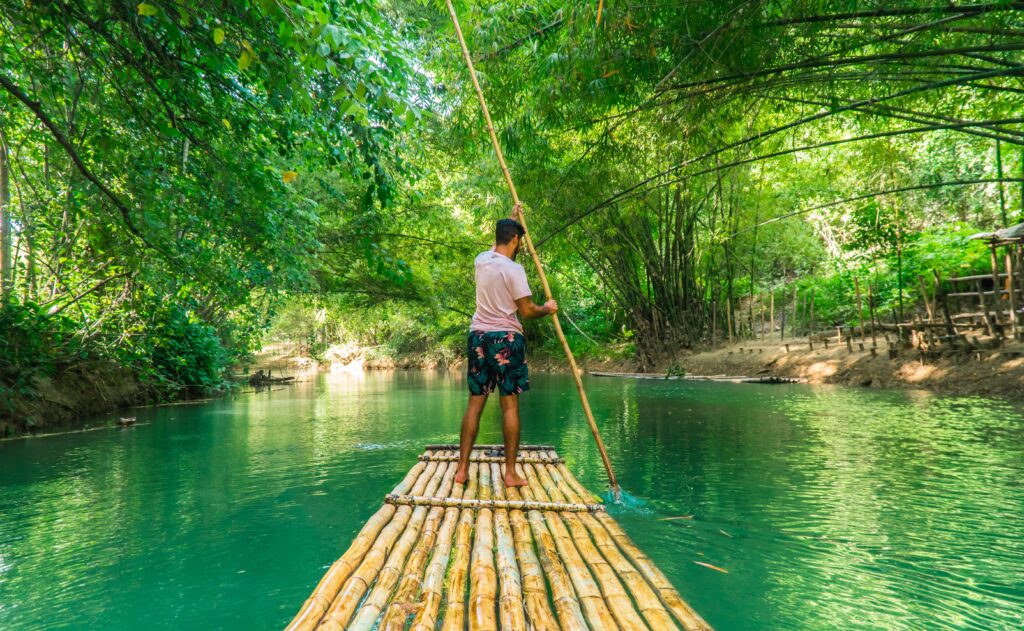 Bamboo Rafting Montego Bay Jamaica a top destination wedding location