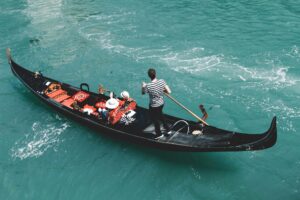 Romantic Honeymoon gondola ride, Venice, Northern Italy